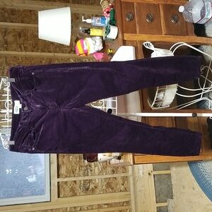 Old Navy Rockstar Super Skinny purple velvety pants. Size 8